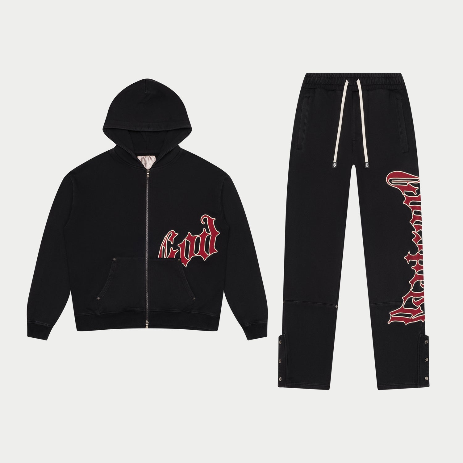 GodSpeed OG Logo Sweatsuit V2 (Black/Red)