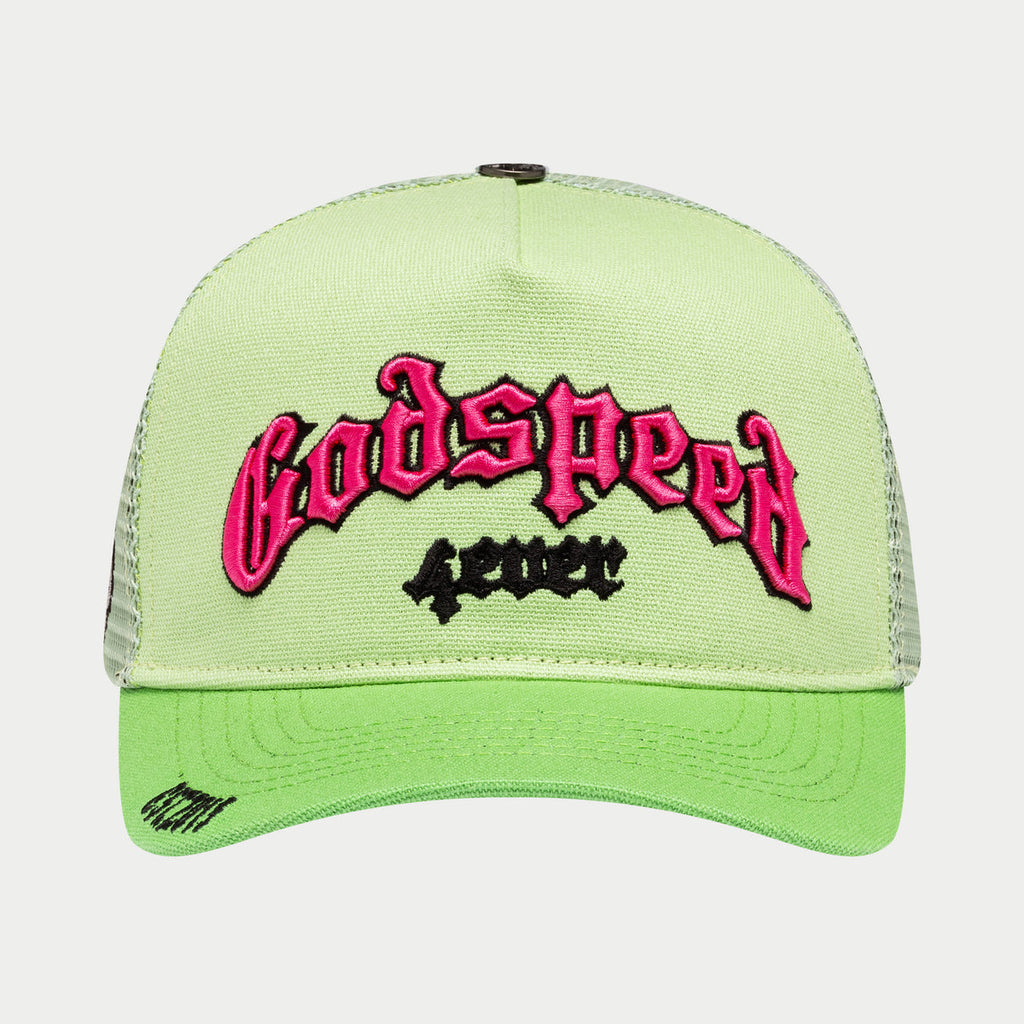 GodSpeed GS Forever Trucker Hat (Lime/pink)