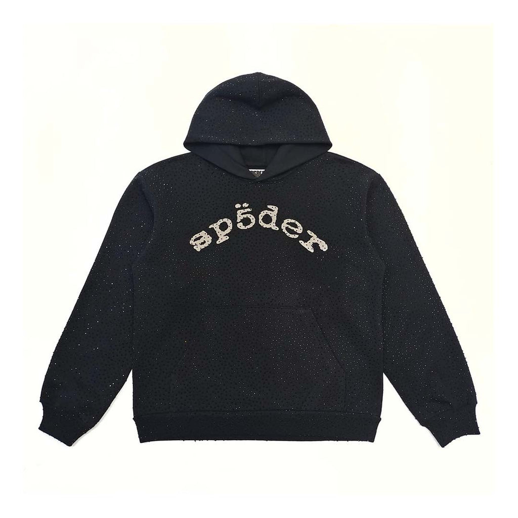 Sp5der Worldwide AOP Webstone Hoodie Black