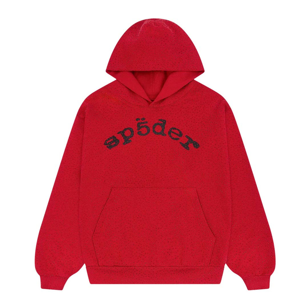 Sp5der VVS Gemstone Hoodie Red