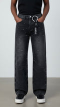 Purple Brand BLACK JEANS WITH RHINESTONES