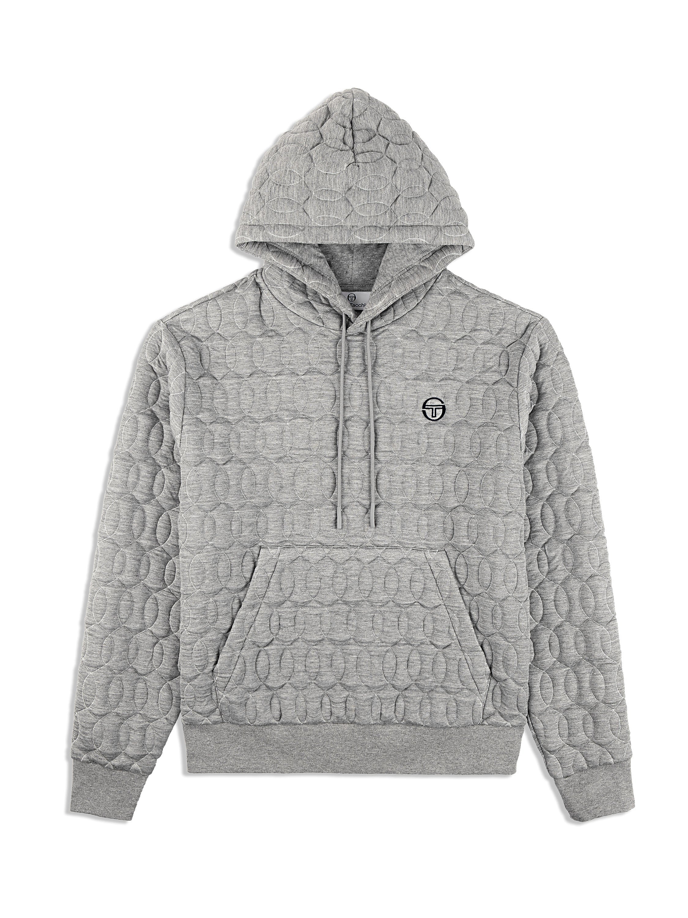 Sergio Tachhini Aversa Quilted SweatSuit- Light Heather Grey