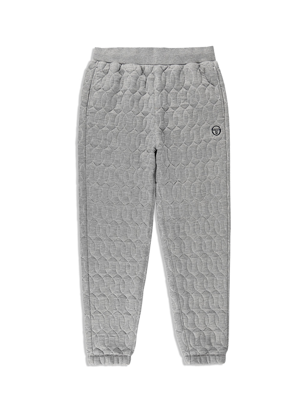 Sergio Tachhini Aversa Quilted SweatSuit- Light Heather Grey
