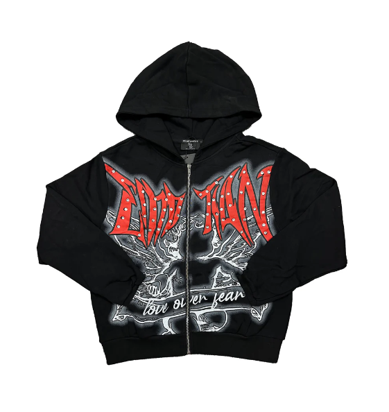 Mixed Emotion Black “Graffiti" Rhinestone Set