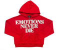 Mixed Emotion Red ‘End’ Rhinestone hoodie