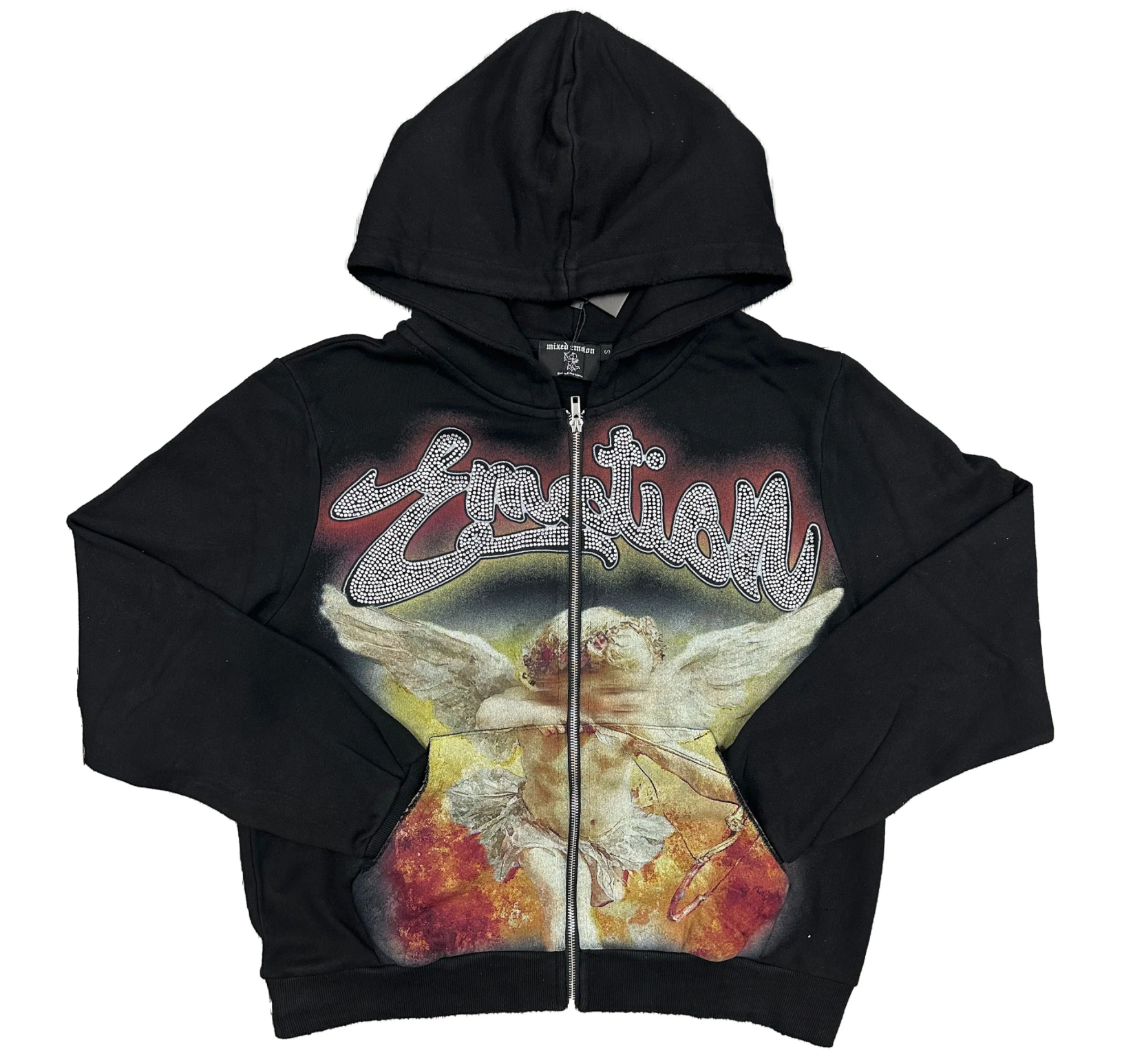 Mixed Emotion Black “Rhinestone” Hoodie