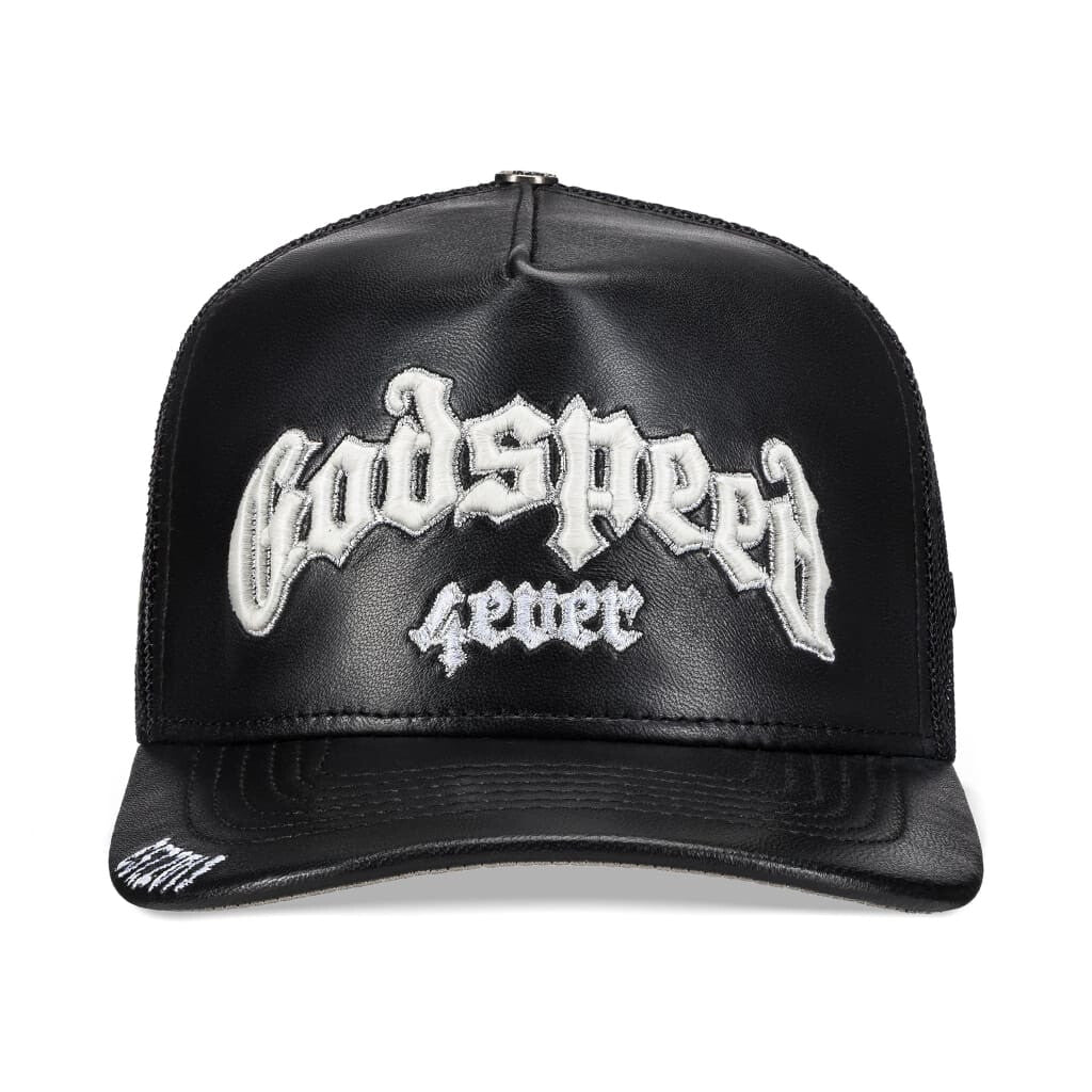 GodSpeed GS FOREVER PREMIUM LEATHER TRUCKER HAT