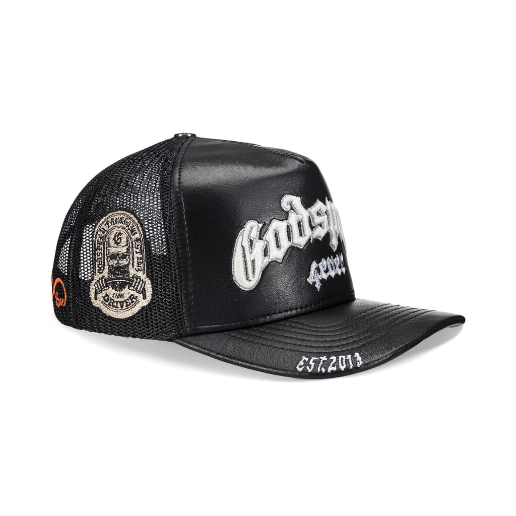 GodSpeed GS FOREVER PREMIUM LEATHER TRUCKER HAT