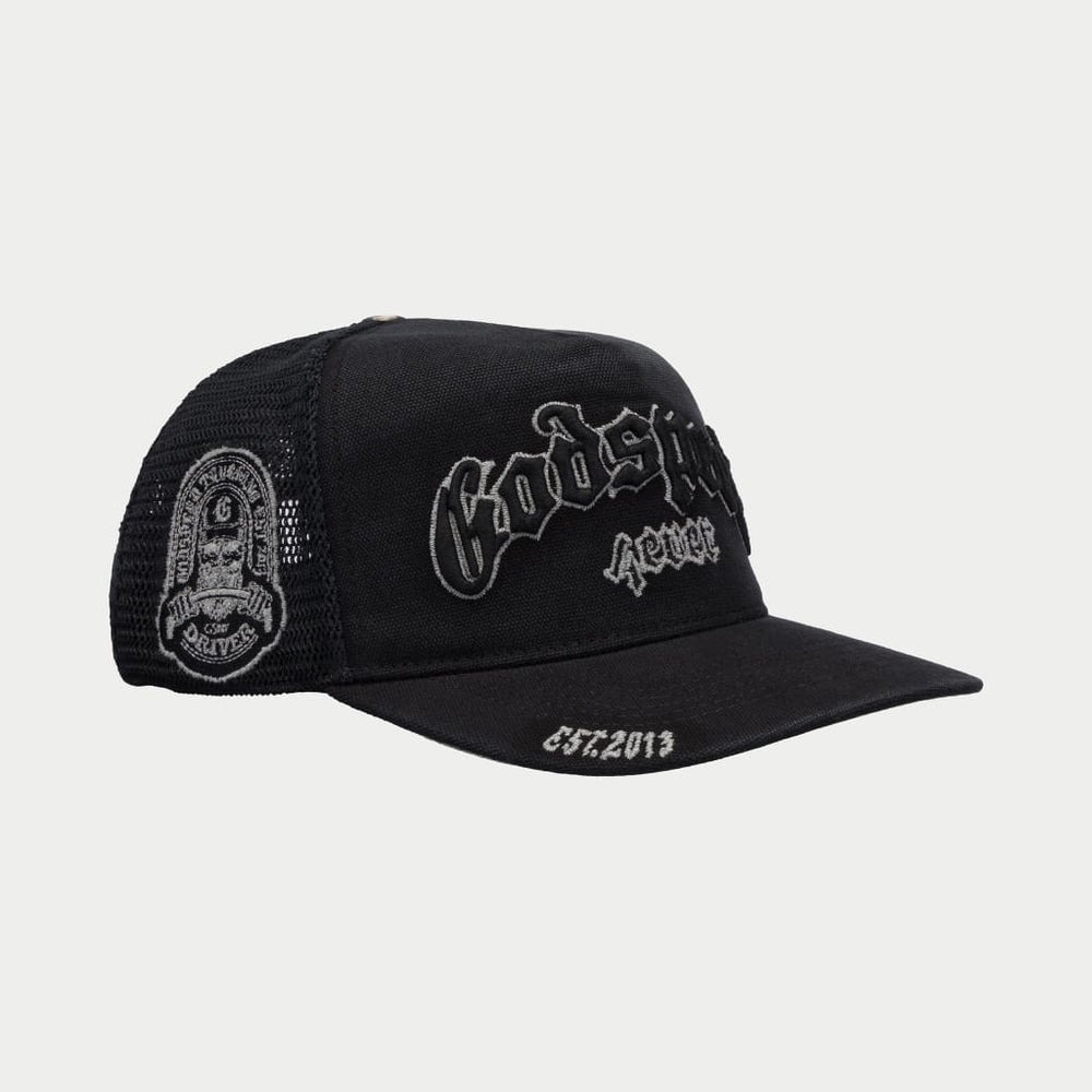 GODSPEED FOREVER TRUCKER HAT (VINTAGE BLACK)