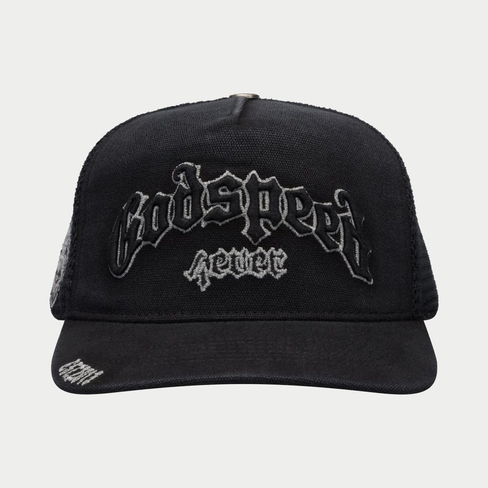 GODSPEED FOREVER TRUCKER HAT (VINTAGE BLACK)